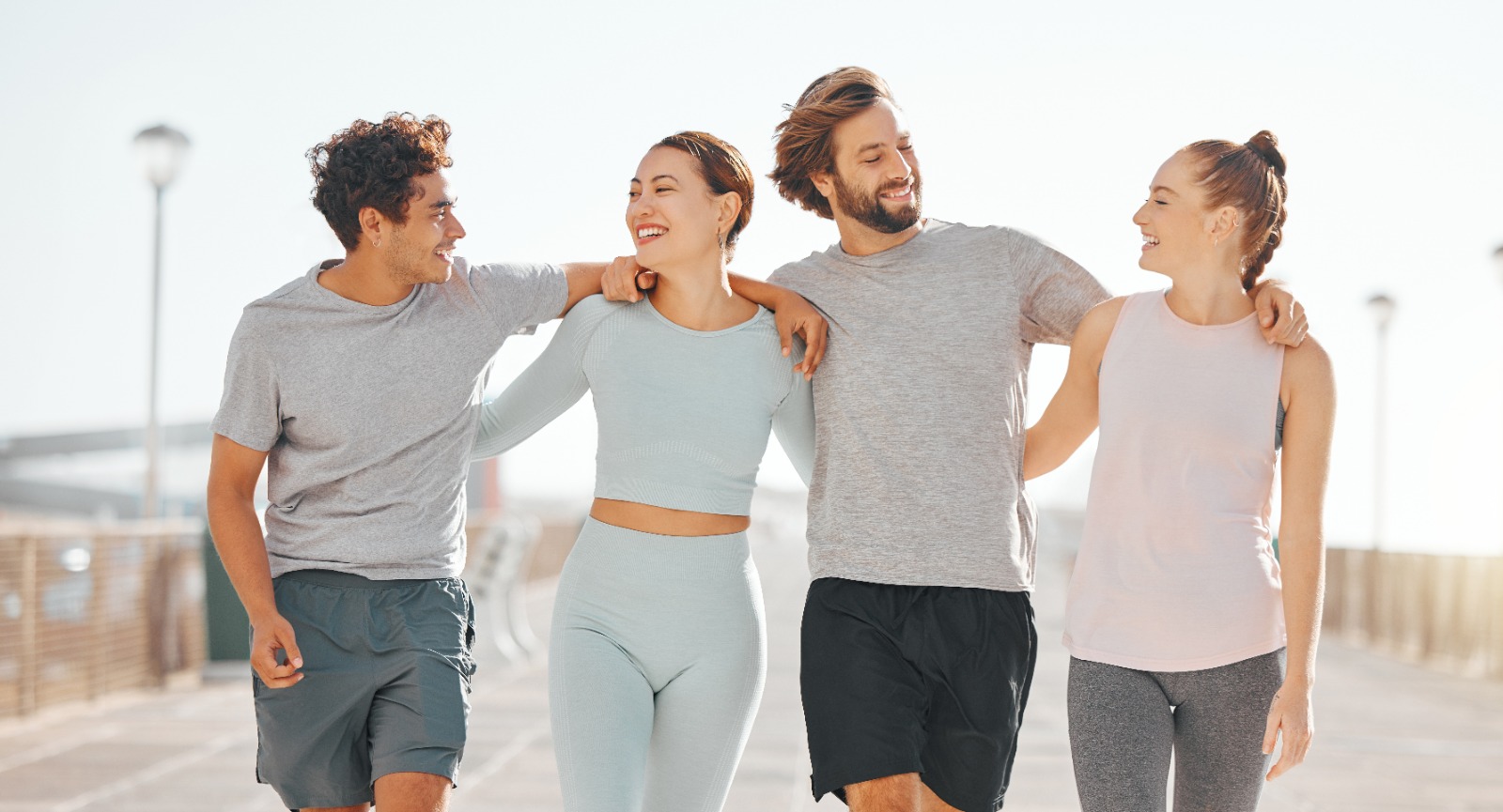 hacer ejercicio con amigos